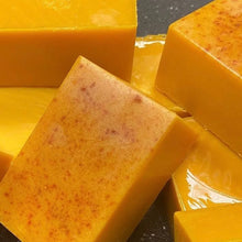 Load image into Gallery viewer, 100g Turmeric Hand Made Soap, Lemon Kojic Acid Soap, Shower and Facial Soap
