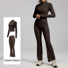 Load image into Gallery viewer, 2PCS yoga suit, exercise set, gym set, women's exercise set, running exercise suit, long sleeved exercise suit, yoga suit
