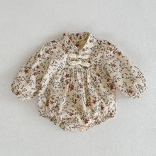 Load image into Gallery viewer, Floral Long Sleeve Baby Bodysuit

