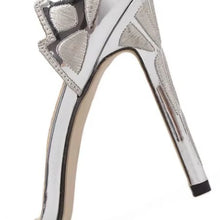 Load image into Gallery viewer, Fashion Women's High Heels Bow Women Sandals Patent Leather Open Toe Party Shoes Buckle Ultra High Heels Women Shoes New Zapatos
