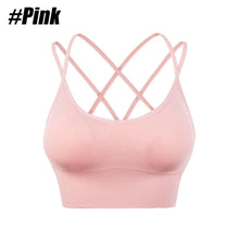 Load image into Gallery viewer, 1Pcs Women Sports Bras Seamless Criss Cross Back Sexy Padded Fitness Yoga Vest Gym Running Crop Top Breathable Beauty Bras
