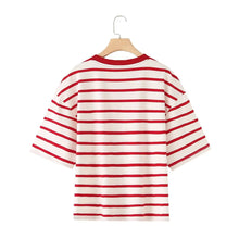 Load image into Gallery viewer, Striped Cotton Summer Tee Women

