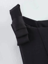 Load image into Gallery viewer, Summer Women Vintage Black Cropped Tops Bow Slim O Neck Sleeveless Off Shoulder Tank Tops Trend Female Casual Chic Vest Top
