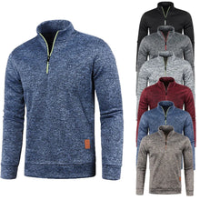 Load image into Gallery viewer, Men Sweatshirts Spring Autumn Pullover Half Zipper Pullover for Male Hoody Outdoor Sweatshit Solid Color Stand Collar
