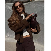 Load image into Gallery viewer, Women's Autumn Jackets 2025 New Fashion Big Pocket Elegant Women's Slim Warm Jackets Autumn Street Chic Young Student Coats

