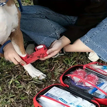 Load image into Gallery viewer, 127 Compact Dog and Cat Travelling First Aid Kit with Emergency Supplies and Pet First Aid Manual for Hiking, Camping and Huntin

