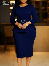 Load image into Gallery viewer, Pencil Midi Dress with Waist Sash
