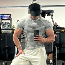 Load image into Gallery viewer, GYM Sports T-shirt Men's Tight Fitness Suit High Elasticity Quick-drying American Tight Fashion Muscle Leg Training Short Sleeve

