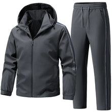 Load image into Gallery viewer, Tracksuits for Man Men's Cardigan Hoodie Set Sportswear 2 Piece Set Casual Running Fitness Suit Windproof Warm Set Sports Suits
