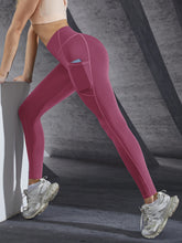 Load image into Gallery viewer, New High Waist Women's Leggings Stretch Yoga Pants Tights With Pockets Push Up Fitness Running Sportswear Solid Color Pants
