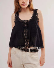 Load image into Gallery viewer, Sleeveless Tank Tops for Women Blouses Summer Boho Beach Wear 100%Cotton Splicing Lace Shirts Loose Casual Ladies Blusas Camis
