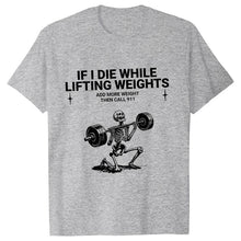 Load image into Gallery viewer, Gym Workout T-shirts for Men Clothing Funny Weightlifting Tshirts Short Sleeve Tops Clothes Fitness Exercise Tee Shirts Homme
