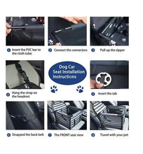 Load image into Gallery viewer, Travel Dog Car Seat Cover Waterproof Pet Dog Carriers Bag Cat Transport Hammock Dog Car Seat Basket for Small Medium Dogs
