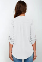 Load image into Gallery viewer, Women Tops Blouses Long Sleeve  V-Neck Chiffon Blouse office work Shirt
