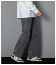 Load image into Gallery viewer, 2026 New Korean Men's Casual Long Jeans Classic Man Straight Denim Wide-leg Pants Solid Color Light Blue Grey Black
