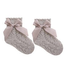 Load image into Gallery viewer, Baby Girl Lace Ruffle Grip Socks
