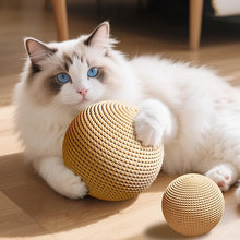Load image into Gallery viewer, Large Sisal Cat Ball Toy, Interactive Self-Amusing Scratcher, Chew &amp; Teeth Cleaning Toy for Kittens, Indoor Cats
