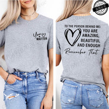 Load image into Gallery viewer, Women Tshirts Sport Casual T-Shirts Breathable Short Sleeve Oversized Tshirt To The Person Behind Me: You Are Amazing T-Shirts
