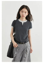 Load image into Gallery viewer, Color Contrast Patchwork Sport Tee
