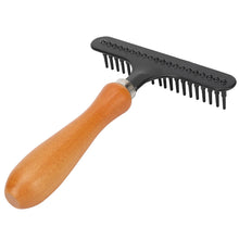 Load image into Gallery viewer, Pet Grooming Brush Pet Brush Handheld Cat Grooming Rake Wooden Handle Pet Hair Deshedding Detangling Brush for Cats Dogs
