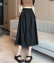 Load image into Gallery viewer, Drawstring Cargo A-Line Midi Skirt
