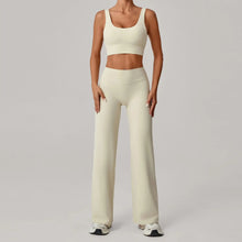 Load image into Gallery viewer, 2PCS Yoga Set Women Yoga Pant Workout Tracksuit Sportswear Gym High Waist Straight Leg Bottoms Fitness Bta Sports Suit XP01
