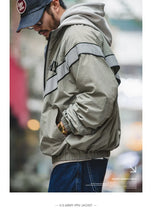 Load image into Gallery viewer, Reflective Hooded Bomber Jacket

