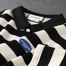 Load image into Gallery viewer, Striped Preppy Summer Polo Shirt
