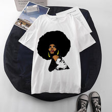 Load image into Gallery viewer, Women's Short-sleeved T-shirt, Black Fashion Printed Base Shirt Tops Graphic T Shirts Aesthetic Clothes Polyester Fiber Fabric
