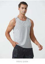 Load image into Gallery viewer, Men's Fitness Tank Top Summer Gym Clothing Bodybuilding Muscle Vest Sleeveless Shirt O Neck Breathable Quick Dry Workout Tops
