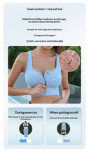 Load image into Gallery viewer, High-strength Shockproof Front-zip High Elasticity Anti-sagging Plus-size 100% Nylon High Support Seamless Sports Bra Beautiful
