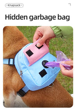 Load image into Gallery viewer, Waterproof Pet Backpack For Dogs Puppy Bag With Harness Collar Outdoor Travel Dog Snacks Backpack French Bulldog Dog Accessories
