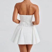 Load image into Gallery viewer, Strapless Bow A-Line Mini Dress

