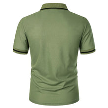 Load image into Gallery viewer, New Men's Short Sleeve Polo Shirts Solid Color Casual T-shirt Summer Trendy Breathable Loose Basic Splice Top Pockets Men Shirts
