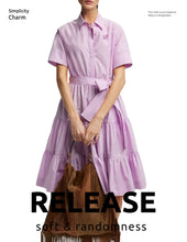 Load image into Gallery viewer, Elegant Summer Office Shirt Dress
