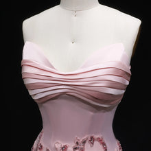Load image into Gallery viewer, Pink Beaded Sweetheart Evening Gown
