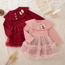 Load image into Gallery viewer, Bow Tulle Flower Baby Dress
