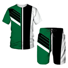 Load image into Gallery viewer, New Men's Tracksuits Summer round neck T-shirt Oversized Men Trend Casual Tracksuits 3D Print T-shirt Shorts 2 Piece Outfit

