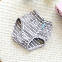 Load image into Gallery viewer, Striped Cotton Puppy Panties Set
