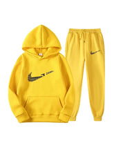 Load image into Gallery viewer, Men Tracksuit 2 Pieces Sets Hooded Sweatshirt +Drawstring Pants Male Hoodies Running Sportswear Men Women Autumn Sportwear
