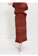Load image into Gallery viewer, Flowy Pleated Chiffon Maxi Skirt
