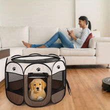 Load image into Gallery viewer, Classic-Style Portable Pet Playpen &amp; Tent | Durable, Foldable, Comfort Design | Secure Outdoor Pet Bed for Cats &amp; Dogs
