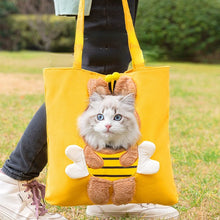 Load image into Gallery viewer, Pet Canvas travel Bag  Shoulder outdoor carrier Bag Cats and Dogs Tote Bag Small Pet Carrier Bag Fashionable Breathable
