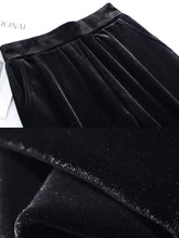 Load image into Gallery viewer, Women's pants with many reviews flared pants ice silk pants wide leg pants, high waisted blue loose straight leg pants 6XL
