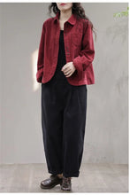 Load image into Gallery viewer, Casual White Corduroy Button Jacket
