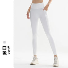Load image into Gallery viewer, Yoga Leggings for Fitness Legging Sport Side Pocket Pants Female Soft High Waist Leggins Push Up Gym Tights Women
