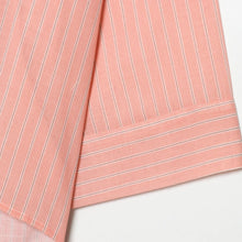 Load image into Gallery viewer, Women's Pink Striped Shirts Summer Asymmetric Button Mid Sleeve Loose Fit Shirts Casual Office Look Vintage Elegant Female Tops
