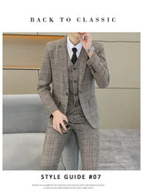 Load image into Gallery viewer, Three Piece Wedding Business Suit
