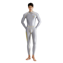 Load image into Gallery viewer, AMORESY Men's Tracksuits Sets Tops Leggings Shiny Glossy Sports Fitness Running Overall Catsuits All-purpose Jumpsuits
