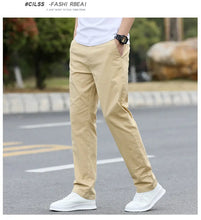 Load image into Gallery viewer, Men's High-Quality Chinos -Cotton Casual Trousers - Breathable Straight Pants (Sizes w28-w40)
